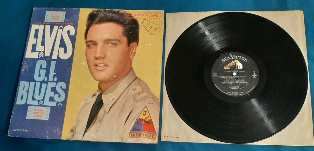 Elvis Presley LP GI Blues RCA Victor DG Original LPM 2256 good G.I.