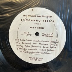 L’INGANNO FELICE EJS 297 3 LP GOLDEN AGE OF OPERA PRIVATE RARE#56