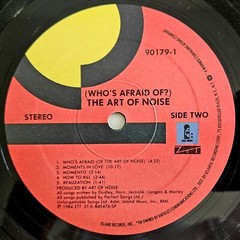 ROCK – ART OF NOISE – WHO’S AFRAID OF? LP – ISLAND RECORDS ORIGINAL PROMO