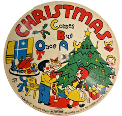 Pictur-tone Cardboard Picture Records CHRISTMAS HOLIDAY SONGS 78rpm Vintage 1950