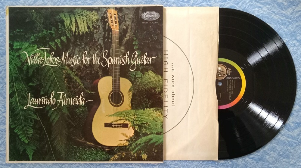 M- MONO Laurindo Almeida & Villa Lobos “Music For The Spanish Guitar” LP latin