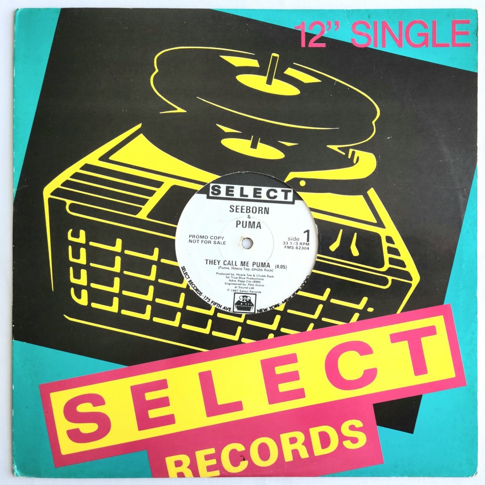 1987 – SEEBORN & PUMA – THEY CALL ME PUMA – SELECT RECORDS ORIGINAL PROMO