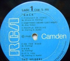 The Spiders – Back (LP, Album) (Fair (F))