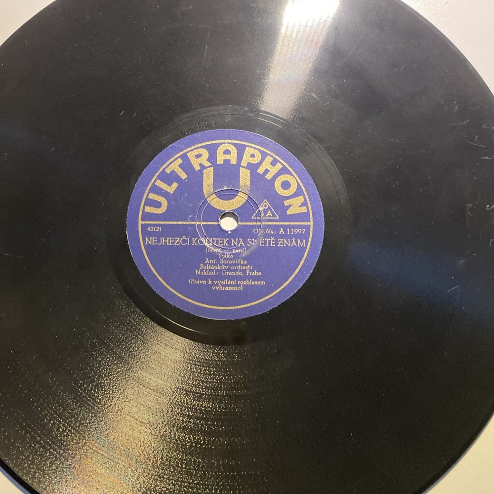 CZECH Balšánek’s Orchestra 78 rpm ULTRAPHON 11997 Klekání 1939 E+