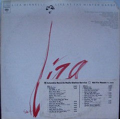 Liza Minnelli “Live At The Winter Garden” Columbia PC-32854 EX Vinyl Radio copy