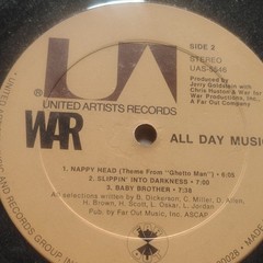 WAR All Day Music SEALED 1971 First Press UAS-5546 Silver Foil Cover Rare