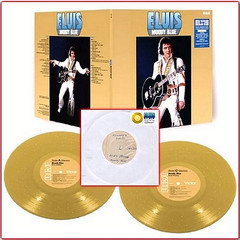 ELVIS Presley DEFINITIVE MOODY BLUE SET FTD 2LP GOLD SPARKLE + #’d PROMO GOLD 45