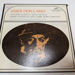 Verdi Don Carlo Boris Christoff Tito Gobbi Santini Seraphim 3LP Box Set IC-6004