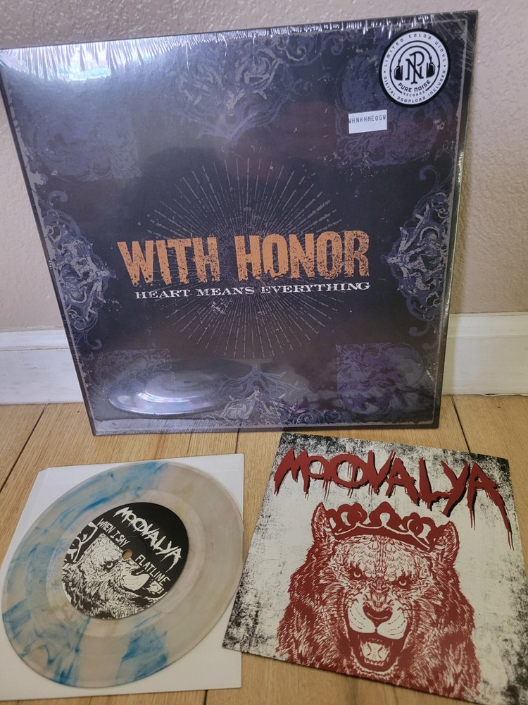 WITH HONOR Colored Vinyl LP & Moovalya Colored 7-inch Vinyl Together!
