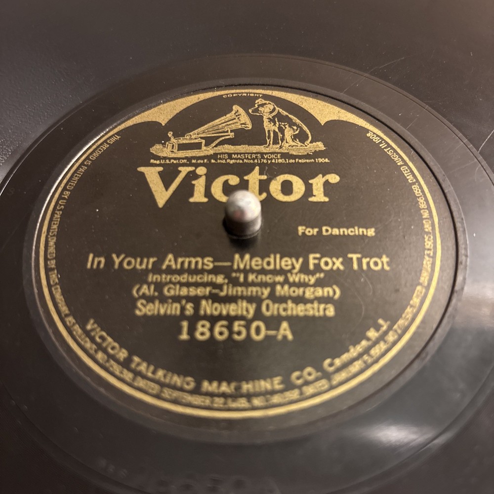 Dance Band , 78rpm, Selvin’s Novelty Orchestra , V+ Victor
