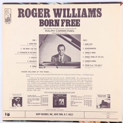 Roger Williams – Born Free – 1966 – Mono – 12″ Vinyl LP KL-1501 Hollywood