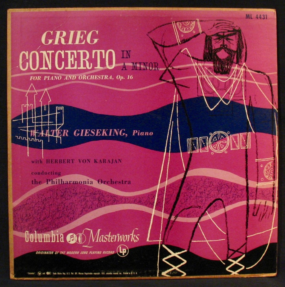 GRIEG-Concerto In A Minor For PIano & Orchestra-WALTER GIESEKING, Piano-COLUMBIA