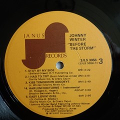 Johnny Winter Before The Storm Vinyl Lp Janus #2JSL-3056 1973 2XLP Gatefold