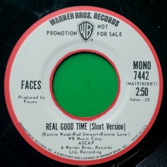 VERY RARE 1970 ROD STEWART FACES REAL GOOD TIME RADIO PROMOTIONAL 45 & PIC SLV