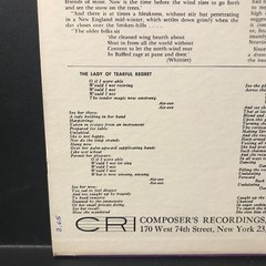Charles Ives William Flanagan Washington’s Birthday Halloween lp vinyl Record 63