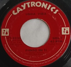 MEXICAN CUMBIA 45 HEAR Linda Vera PIENSO EN TI 1977 Caytronics VG