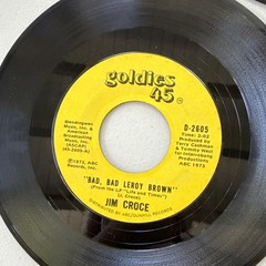 JIM CROCE Lot of 5 7” 45RPM Records Leroy Brown, Operator, Time In Bottle