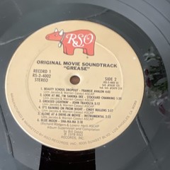 Travolta/Newton-John – Grease Soundtrack LP RSO 1978 12″ 33 RPM RS-2-4002