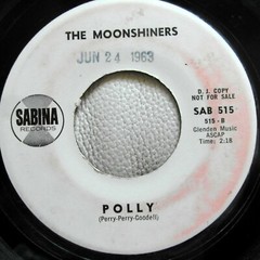 The MOONSHINERS 45 Polly / Little Boat SABINA folk pop 1963 Promo Ct 3025