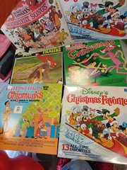 Walt Disney Vinyl Lot of 6 Vintage Disneyland LP Records 1960s – 80s