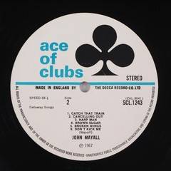 John Mayall The Blues Alone LP Ace of Clubs SCL 1243 UK Pressing
