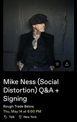 MIKE NESS SIGNED SOCIAL DISTORTION BORN TO KILL LP VINYL 5/14 ROUGH TRADE +PIC