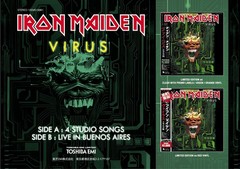 Iron Maiden Virus LP Red Vinyl Japan w/OBI + Insert Studio+ Live Iron Maiden NEW