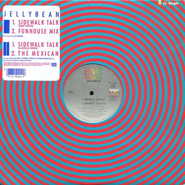Jellybean – Sidewalk Talk / The Mexican – 1984 EMI America – 12″ Madonna VG+