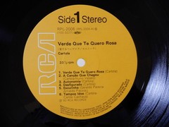 Cartola Verde Que Te Quero Rosa RCA RPL-2006 Japan VINYL LP OBI