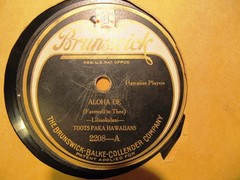 1920 TOOTS PAKA HAWAIIANS Steel Guitar Aloha Oe / Kalima Waltz Brunswick 2208