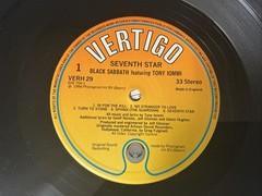 BLACK SABBATH Featuring Tony Iommi Seventh Star LP-1986 Glen Hughes- Ships Free