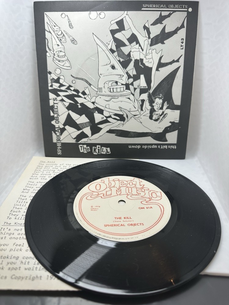 Spherical Objects – The Kill – 1978 Vinyl 7″ Single – Object Music OM 01