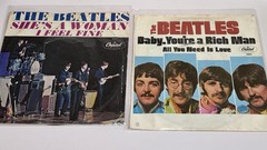 Vintage Beatles 45 Record Lot w/ 20 Singles & Carrying Case Capitol Records