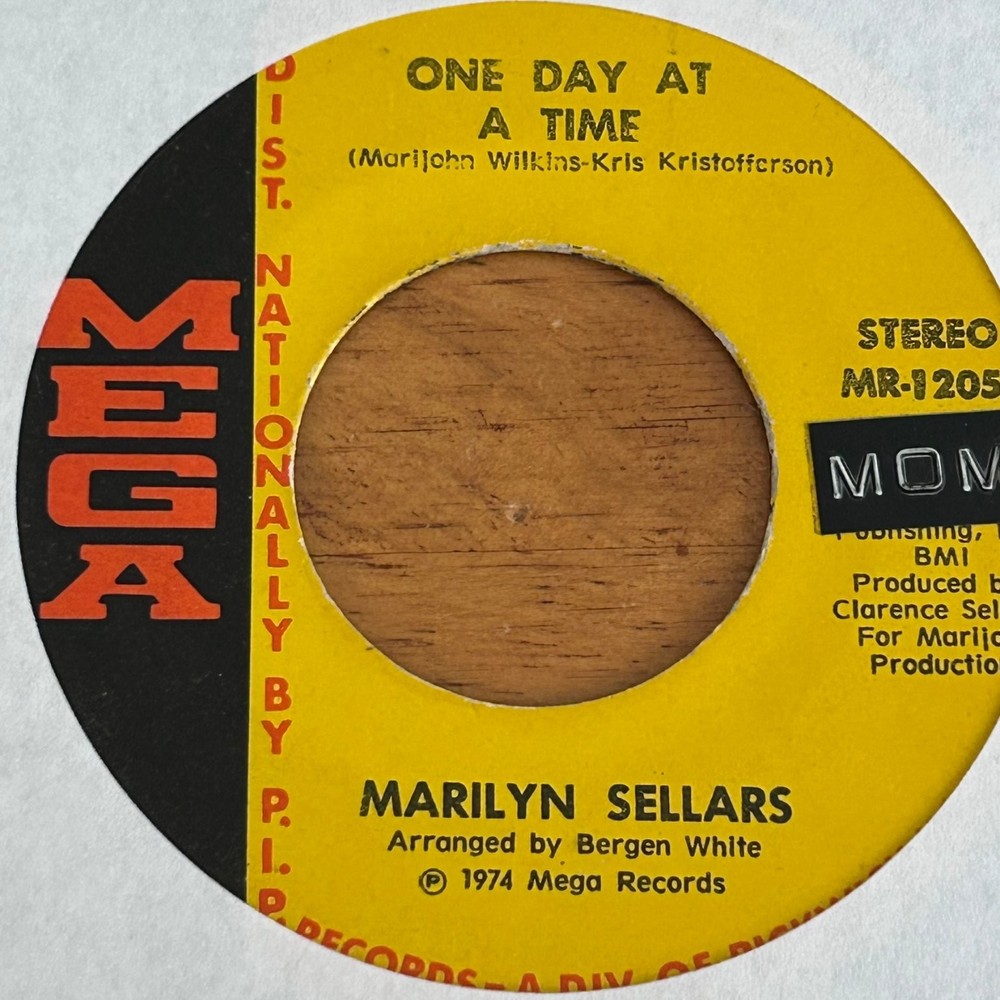 Marilyn Sellars One Day At A Time California 7″ Single 1974 Mega Country 45