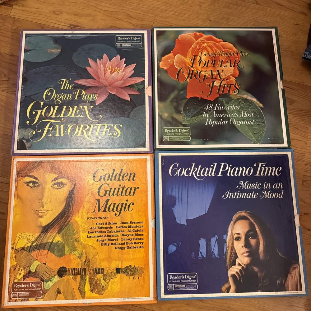 VTG Reader’s Digest Vinyl Record Box Set Lot Organ Piano Guitar Golden Favorites