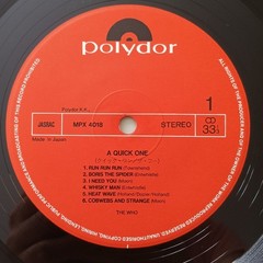 The Who – A Quick One JAPAN – 1980 – MPX 4018 – Used – VG++ – Vinyl