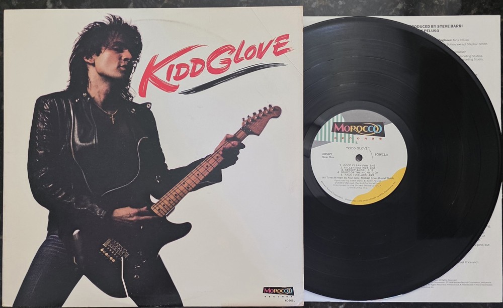 Kidd Glove S/T 1984 Morocco 6056CL Vinyl LP Vintage Record Transparent Yellow