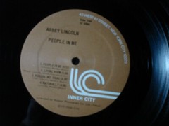 ABBEY LINCOLN PEOPLE IN ME LP RECORD