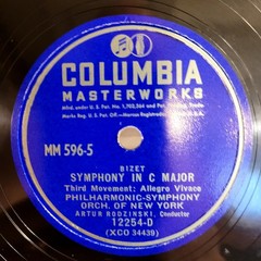 HEAR👂Bizet Symphony In C Major Columbia Classical MM-596 4X 12″ 78 RPM