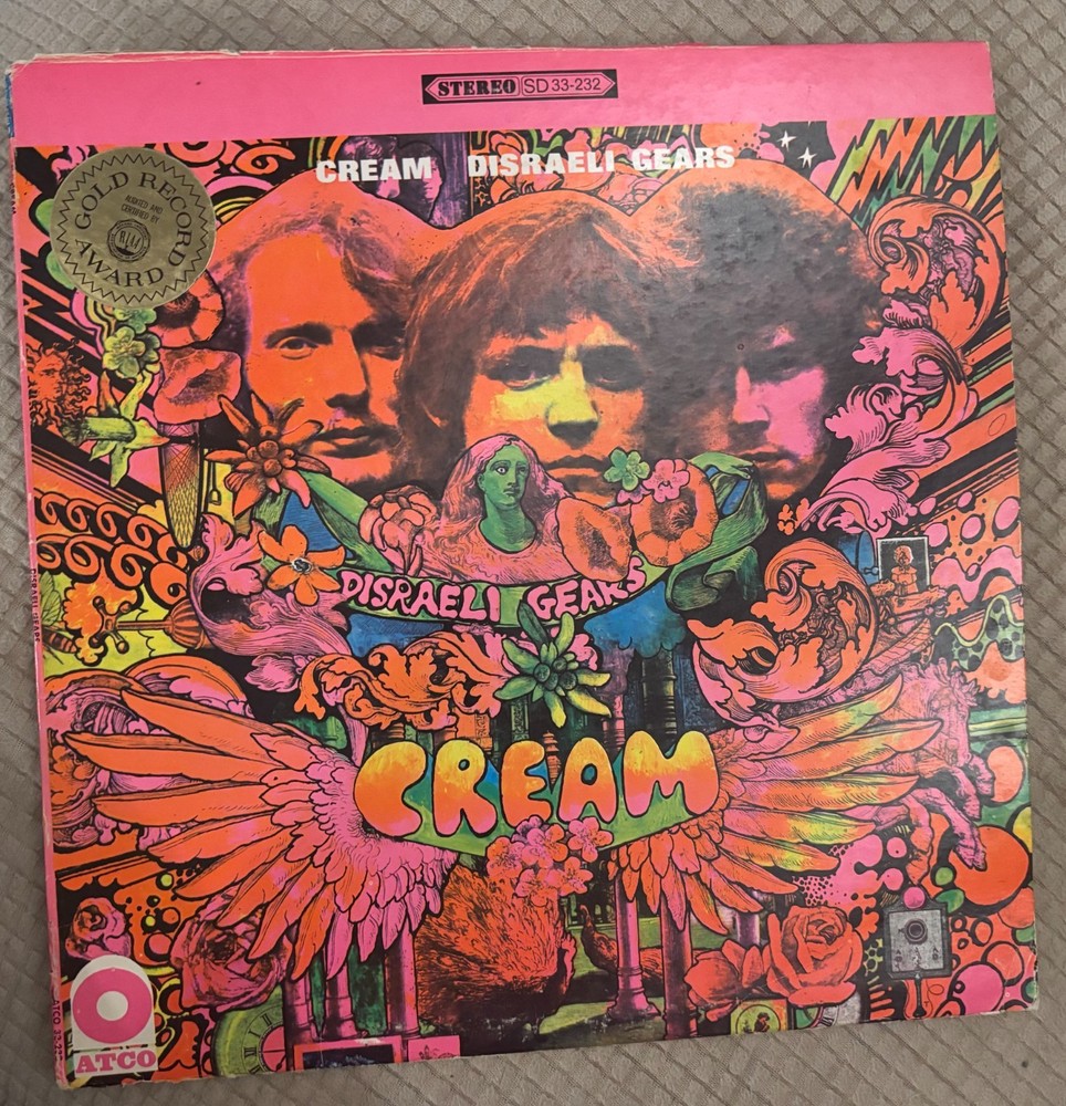 Cream Disraeli Gears LP SD 33-232 ATCO Stereo Eric Clapton VG+ Vintage Vinyl