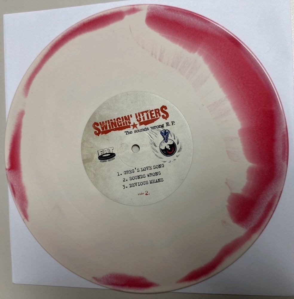 Swingin’ Utters The Sounds Wrong EP 10” Red/White Swirl Vinyl Limited To 500