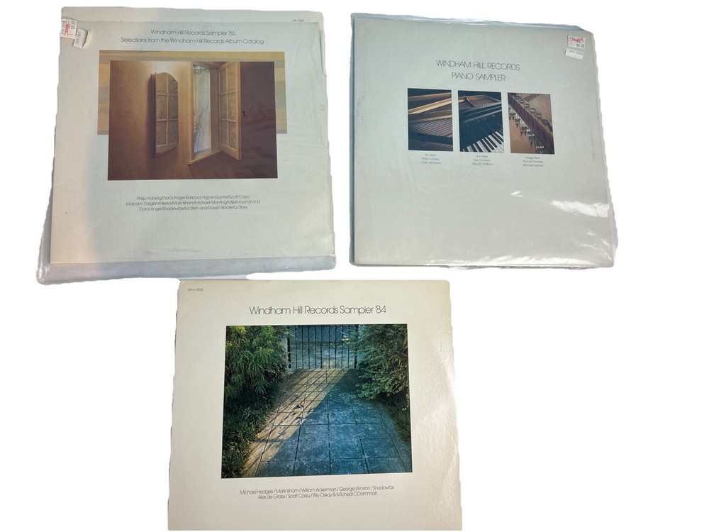Vintage Lot of 3 Windham Hill Records Sampler (Piano, 1984 & 1986, A&M Records)