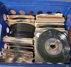 Lot Of 50 Random 45rpm Vinyl Records From Closed Down Record Store!