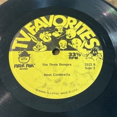 The Three Stooges Meet Cinderella, Peter Pan, 7″ LP, 33 1/3 , 2322,