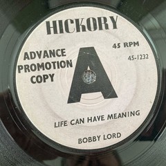 Bobby Lord – ” Life Can Have Meaning ” – 1963 UK PROMO 7″ – PLAY GRADED GOOD
