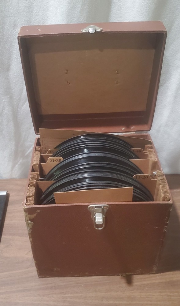 Vintage 10″ 78 RPM Record Lot with Storage Case 1940s 1950s Swing Pop Jazz