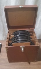Vintage 10″ 78 RPM Record Lot with Storage Case 1940s 1950s Swing Pop Jazz