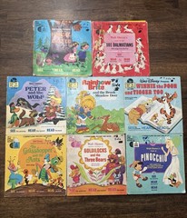 Read Along Books Paired With 33 1/3 RPM Vinyl Records. Set Of 20