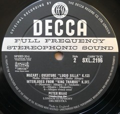 SXL 2196 ED1 Mozart Notturna Four Orchestras Peter Maag 1960 Decca WBG 1st