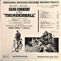 John Barry, Thunderball (Original Motion Picture Soundtrack), (LP, Album, Mono,
